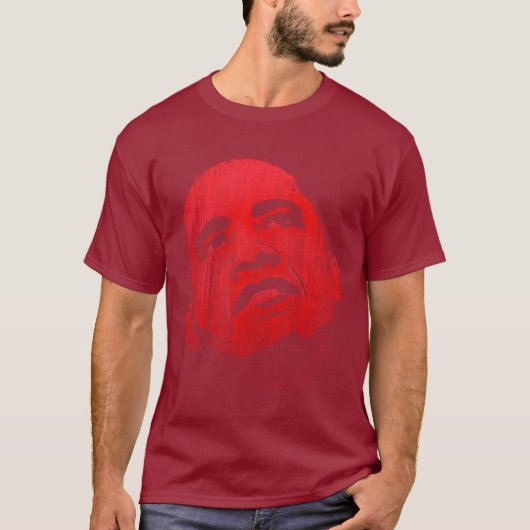 オバマの動揺してで赤いTシャツ Tシャツ (正面)