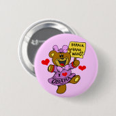 オバマの勝利くまの子供 缶バッジ (正面&裏面)