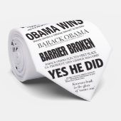 オバマの勝利! 歴史的な見出しのタイ ネクタイ (ロール)