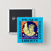 オバマの勝利! 缶バッジ (正面&裏面)