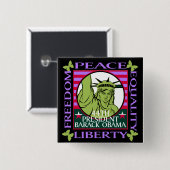 オバマの勝利! 缶バッジ (正面&裏面)