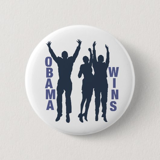 オバマの勝利 缶バッジ (正面)