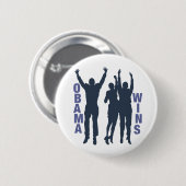 オバマの勝利 缶バッジ (正面&裏面)