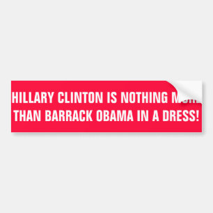 オバマの反アンチヒラリー バンパーステッカー