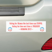 オバマの反ステッカー、NOBAMA 2012年、 バンパーステッカー (車上)