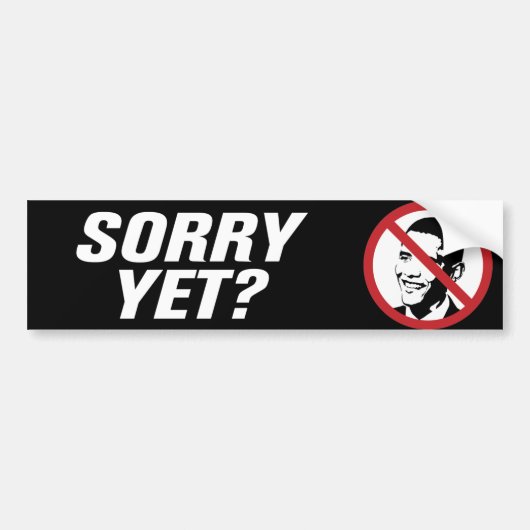 オバマの反バンパーステッカー バンパーステッカー (正面)