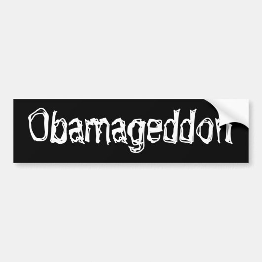 オバマの反2012年選挙- Obamageddonの バンパーステッカー (正面)