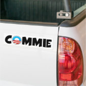 オバマの反commie バンパーステッカー (トラック上)