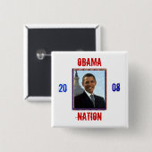 オバマの国家、 缶バッジ (正面&裏面)