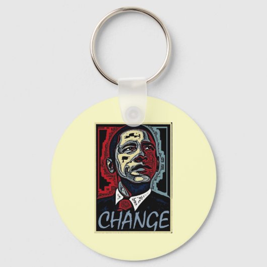 オバマの変化 キーホルダー (正面)