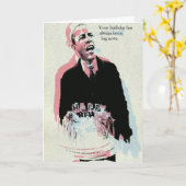 オバマの大ニュース カード (黄色い花)