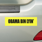 オバマの大箱のlyin バンパーステッカー (車上)