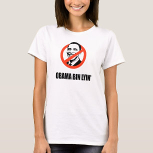 オバマの大箱のlyin tシャツ