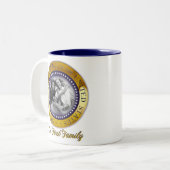 オバマの大統領のなシールのポートレート ツートーンマグカップ (正面左)
