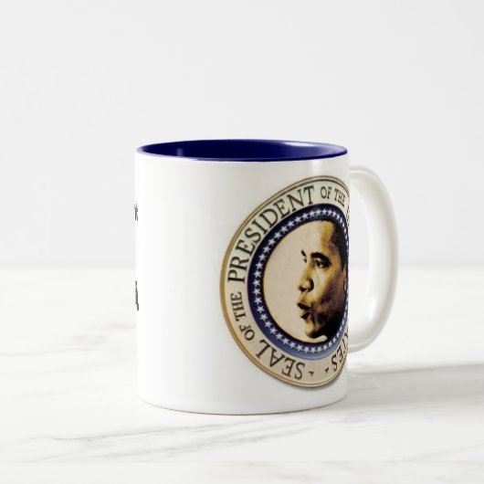 オバマの大統領のなシールのマグ ツートーンマグカップ (正面右)