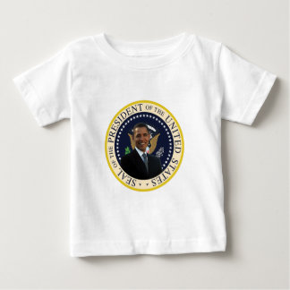 オバマの大統領のなシール ベビーTシャツ