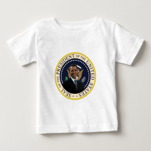 オバマの大統領のなシール ベビーTシャツ (正面)