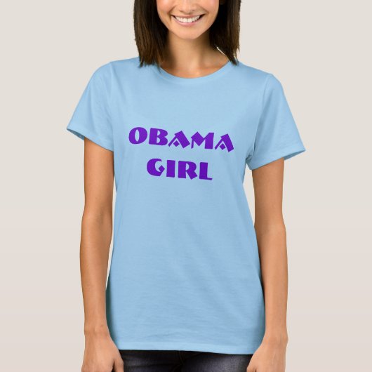 オバマの女の子の民主党員のTシャツ Tシャツ (正面)