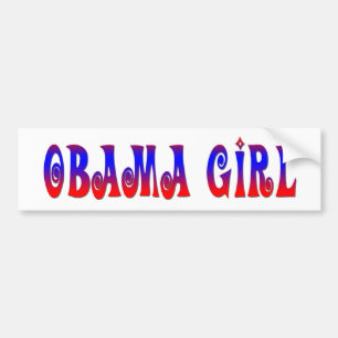 オバマの女の子 バンパーステッカー