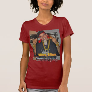 オバマの女性のヒップホップ Tシャツ