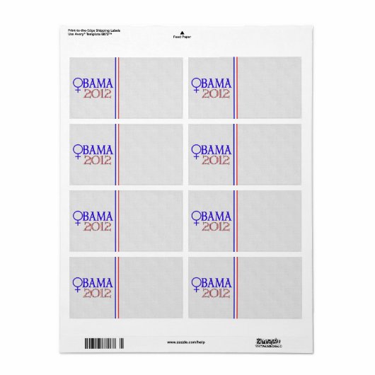 オバマの女性 ラベル (フルシート)