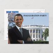 オバマの就任式のパーティの招待状 インビテーションポストカード (正面/裏面)