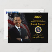 オバマの就任式のパーティの招待状 インビテーションポストカード (正面/裏面)