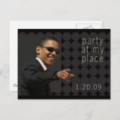 オバマの就任式のパーティーの招待 インビテーションポストカード (正面/裏面)