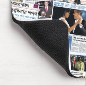 オバマの就任式の国際的な第一面 マウスパッド (コーナー)