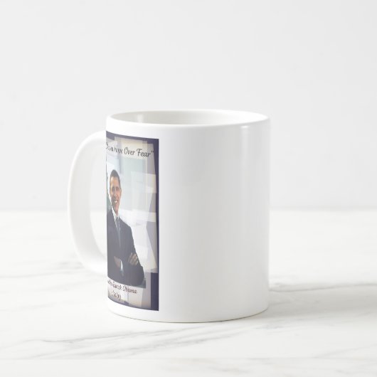 オバマの就任式日2009の収集できるマグ コーヒーマグカップ (正面左)