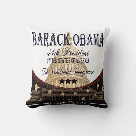 オバマの就任式2013の記念する枕 クッション (正面)