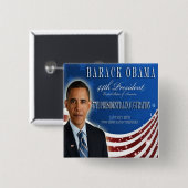 オバマの就任式2013ボタン 缶バッジ (正面&裏面)