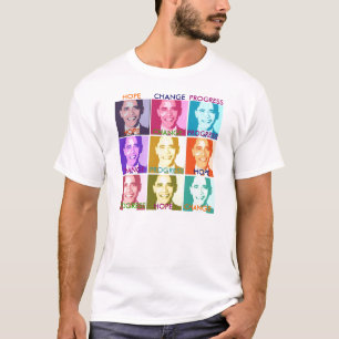オバマの希望CHANGE&の進歩 Tシャツ