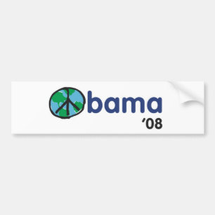オバマの平和「08 バンパーステッカー