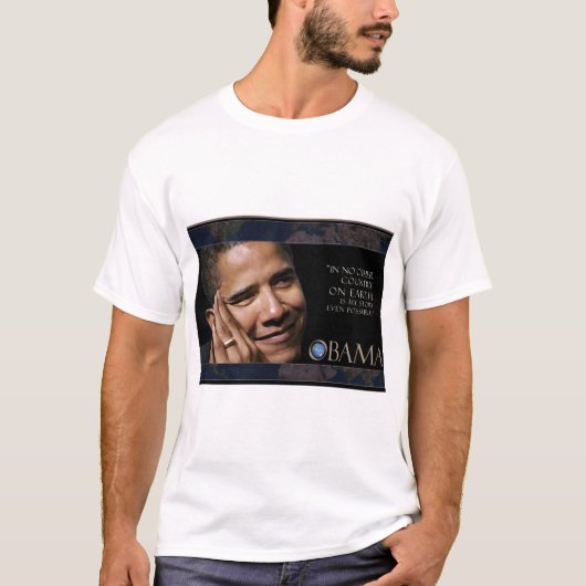 オバマの感動的な引用文 Tシャツ (正面)