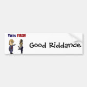 オバマの政治漫画を始動させるおもしろいな切札 バンパーステッカー (正面)