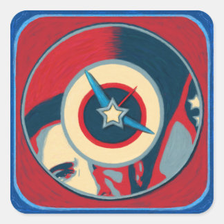 オバマの時計のステッカー(20) スクエアシール