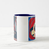 オバマの時計のマグ-インディゴ ツートーンマグカップ (中央)