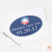 オバマの最終日2017ステッカー 楕円形シール (封筒)
