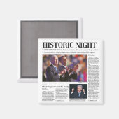 オバマの歴史的な夜磁石 マグネット (正面/裏面)