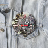 オバマの気違いの世界 缶バッジ (インサイチュ)