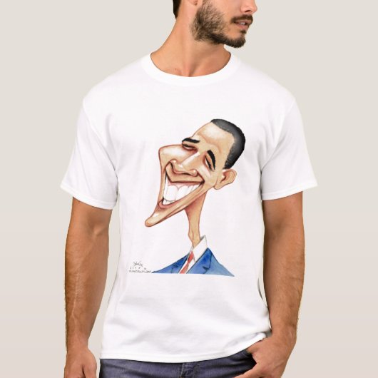 オバマの漫画のTシャツ Tシャツ (正面)