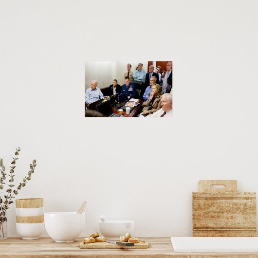 オバマの状況の部屋の写真ビンが殺された ポスター (キッチン)