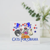 オバマの猫 ポストカード (スタンド正面)