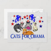 オバマの猫 ポストカード (正面/裏面)