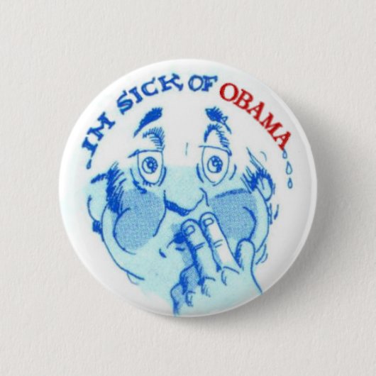 オバマの病人 缶バッジ (正面)