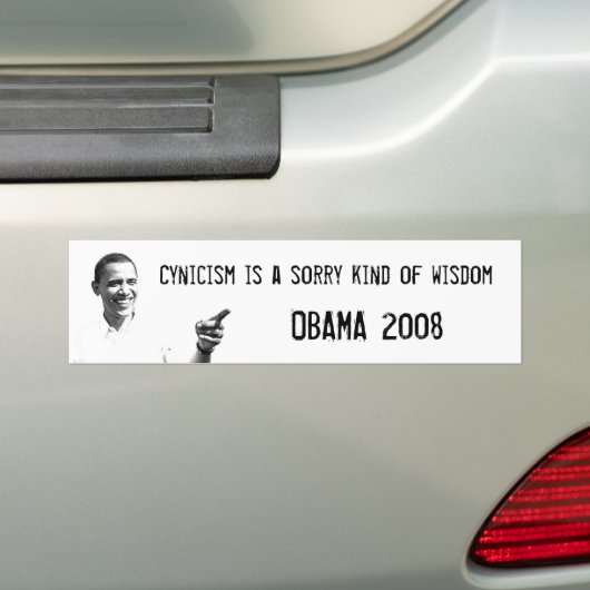 オバマの皮肉は知恵ではないです! バンパーステッカー (車上)
