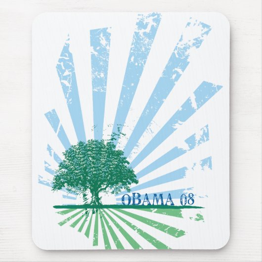 オバマの緑 マウスパッド (正面)