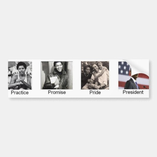 オバマの練習のプライドの大統領 バンパーステッカー (正面)