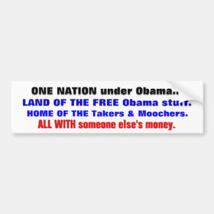 オバマの自由な物のObamaHOMEの下の1つの国家 バンパーステッカー